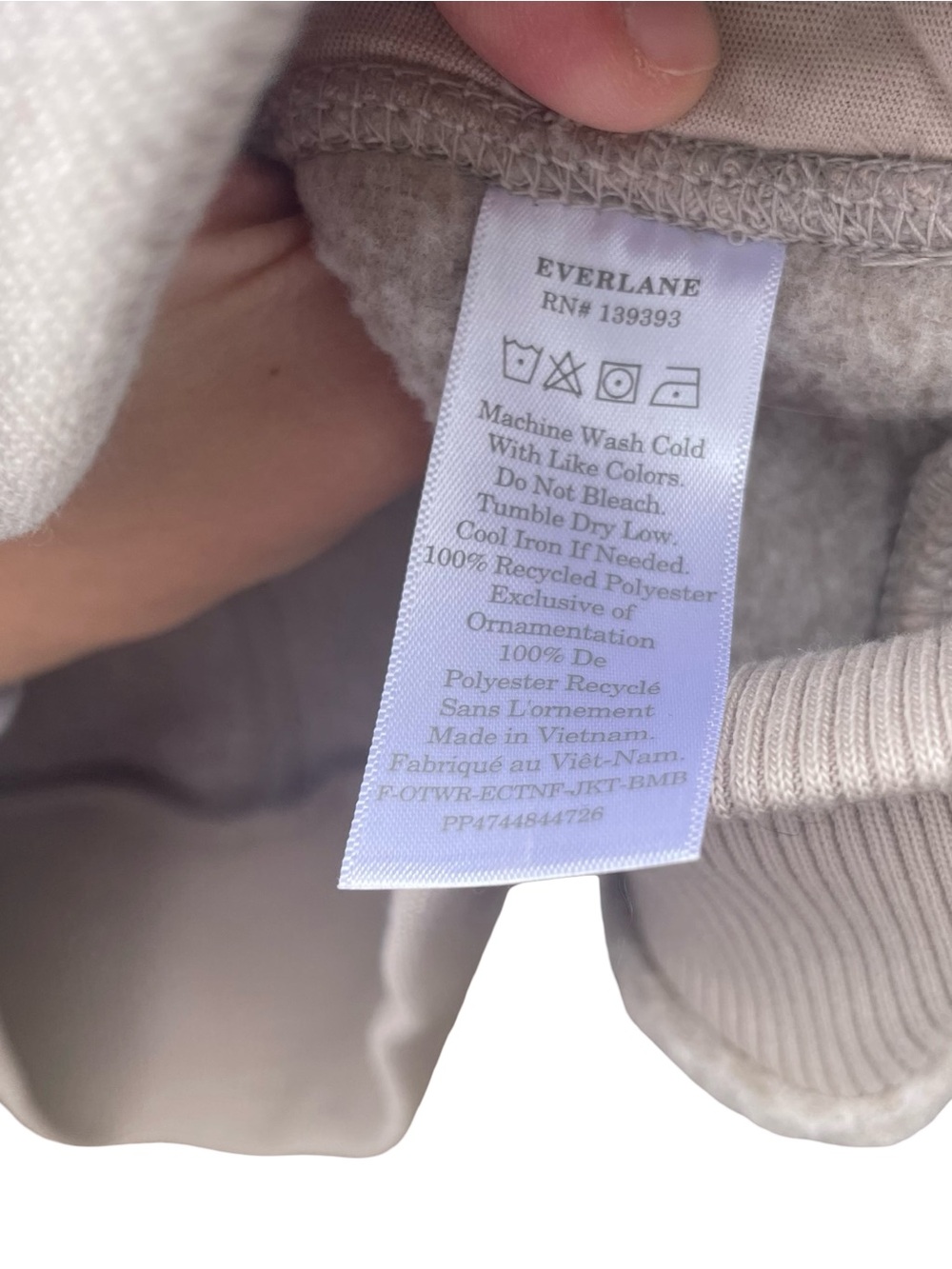 Everlane ReNew Teddy Fleece Bomber Jacket size small - Picture 4 of 5